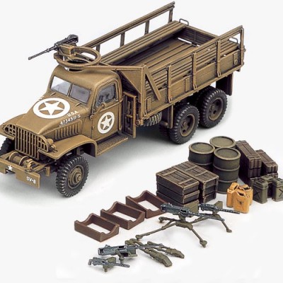 US 2.5ton CARGO TRUCK & ACCESSORY  - 1/72 SCALE - ACADEMY 13402